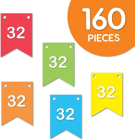 FreshCut Crafts | 160 pcs Paper DIY Banner Flags Patriotic RED, WHITE AND BLUE Pennant Banners, SMALL (2.5 x 3.5 in), US Made Card Stock Punch Out Blank Pennants for 4th of July Party Decorations, in Saudi Arabia