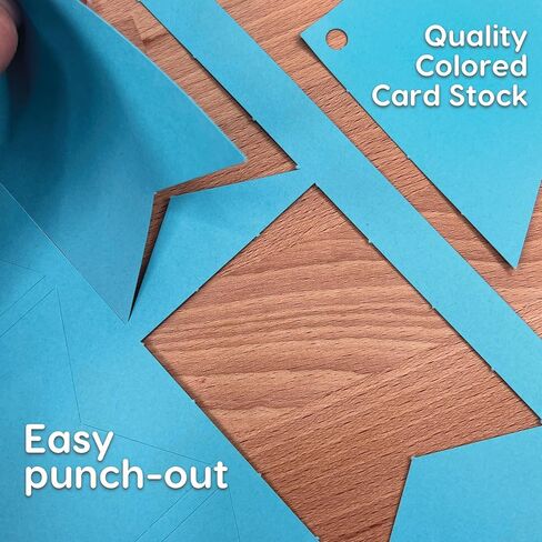 FreshCut Crafts | 160 pcs Paper DIY Banner Flags Patriotic RED, WHITE AND BLUE Pennant Banners, SMALL (2.5 x 3.5 in), US Made Card Stock Punch Out Blank Pennants for 4th of July Party Decorations, in Saudi Arabia