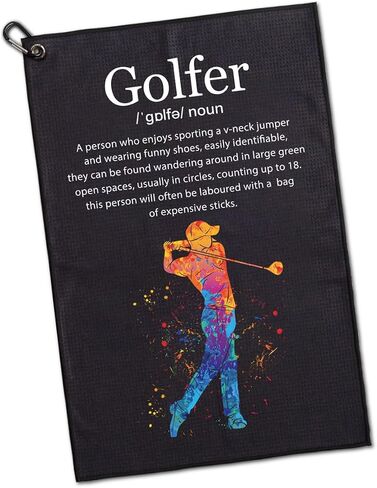World's Okayest Golfer Repeat Printed Microfiber Golf Towel, Funny Golf Towel Gifts and Golf Accessories for Men Women Dad Mom Grandpa, Fathers Day Birthday Gift for Golf Lover Golfer in Saudi Arabia