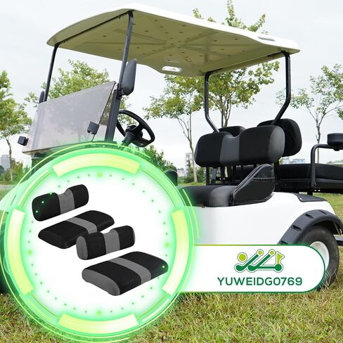 Universal EZGO TXT Golf Cart Seat Covers Dress UP Older Golf Cart Durable Breathable Material Golf Cart Front Seat Cover Fit Like a Glove, Easy to Install, Machine Washable in Saudi Arabia
