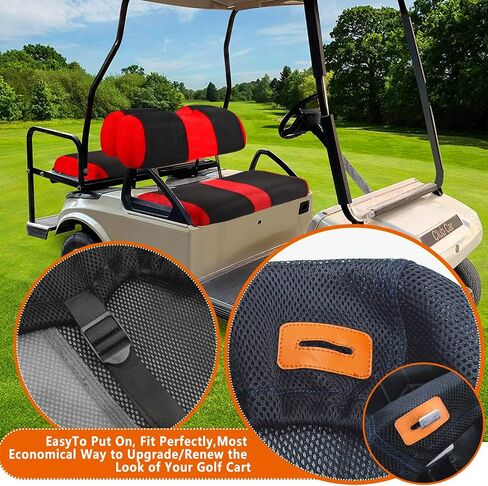 Universal EZGO TXT Golf Cart Seat Covers Dress UP Older Golf Cart Durable Breathable Material Golf Cart Front Seat Cover Fit Like a Glove, Easy to Install, Machine Washable in Saudi Arabia