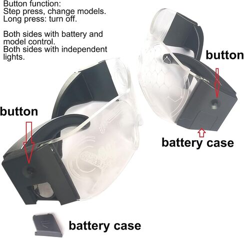 MaxLax led Furture Visor Glasses,7 Colors 4 Modes for Club,Christmas， Party in Kuwait