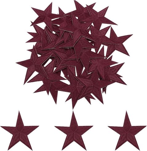 Meccanixity 30pcs Star Iron on Patches Small Star Patches Patches Chaking on Patches for Diy Crafts Contracting Relationing Hat Decoration ، Black in Kuwait