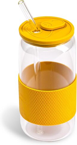 The Memory Company | Licensed NFL 2-Pack Glasses with Silicone Grip and Lid, with Straw in Kuwait