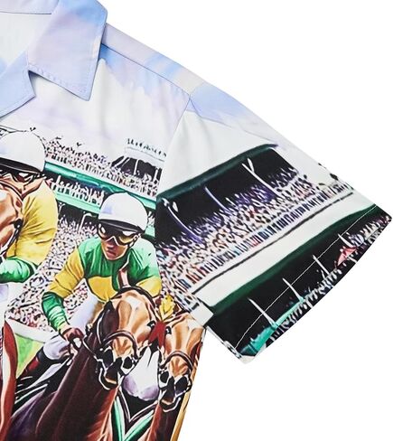 Hawaiian Shirt for Men Short Sleeve Beach Tropical Summer Vacation Shirt Casual Button Down Aloha Shirt Flowery Parrot XL in Kuwait