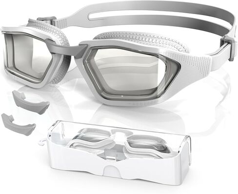 Greatever Sleek Swimming Goggles, UV400 Protection Swim Goggles,HD Wide View Goggles, Anti Fog No Leakage, Enhanced Comfort For Women Men Adults Teenagers in Saudi Arabia