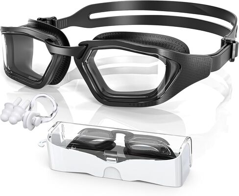 Greatever Sleek Swimming Goggles, UV400 Protection Swim Goggles,HD Wide View Goggles, Anti Fog No Leakage, Enhanced Comfort For Women Men Adults Teenagers in Saudi Arabia