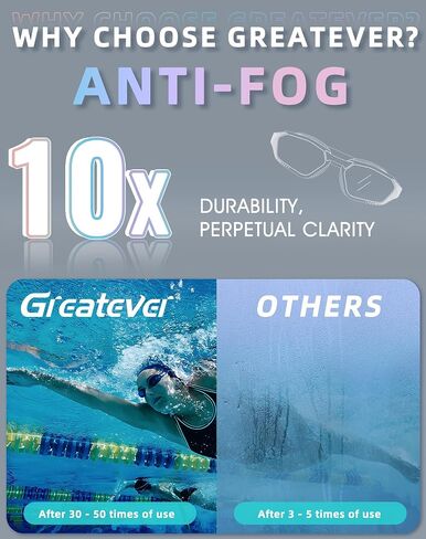 Greatever Sleek Swimming Goggles, UV400 Protection Swim Goggles,HD Wide View Goggles, Anti Fog No Leakage, Enhanced Comfort For Women Men Adults Teenagers in Saudi Arabia