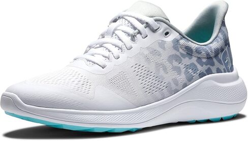 FootJoy Women's FJ Flex Previous Season Style Golf Shoe, Charcoal Leopard, 10 in Saudi Arabia