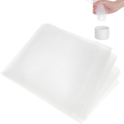 BENECREAT 39x78 Inch Fine Nylon Fabric, 250 Mesh White Mesh Filter Woven Net Paint Filter Cloth for Paint, Home Brewing, 0.1mm Thick in Saudi Arabia