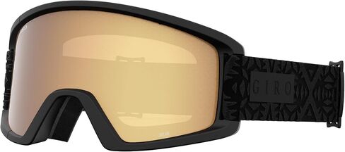 Giro Dylan Ski Goggles - Snowboard Goggles for Women & Youth - Black & Grey Botanical Lux Strap w/Amber Pink/Yellow Lenses in Saudi Arabia