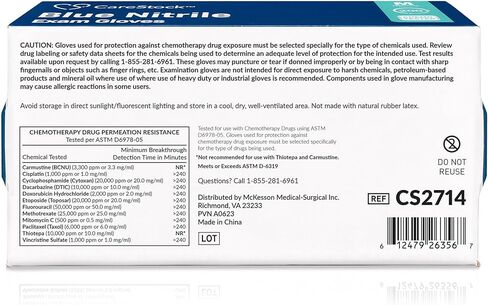 Blue Nitrile Exam Gloves [200 Count] Disposable, Powder-Free, Latex-Free, Food Safe, Medical Grade, Chemical Resistant, Small in Kuwait