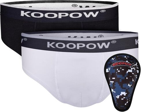 KOOPOW Youth Cup Underwear Youth Boys Baseball Cup Briefs With Soft Protective Athletic Cup Baseball, Football, Lacrosse in Kuwait