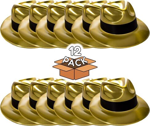Windy City Novelties Gangster Fedoras - 12 Pack for Mardi Gras & St. Patricks Day Parties in Kuwait