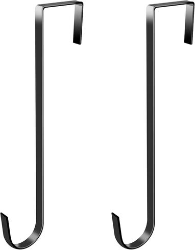 شماعات إكليل مقاس 30.48 سم للباب الأمامي، 4 قطع على خطاف إكليل الباب، خطافات تعليق إكليل معدنية بيضاء للباب الأمامي أو الخلفي لتعليق إكليل ديكور الباب الأمامي للهالوين وعيد الميلاد in Kuwait