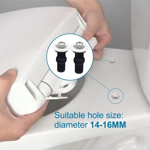Toilet Seat Bolts Screws Set White Plastic, Ewerex Plastic Toilet Seat Hinge Bolt Screws with Plastic Nuts and Washers Parts for Top Mount Toilet Seat Hinge-2 Pcs in Saudi Arabia