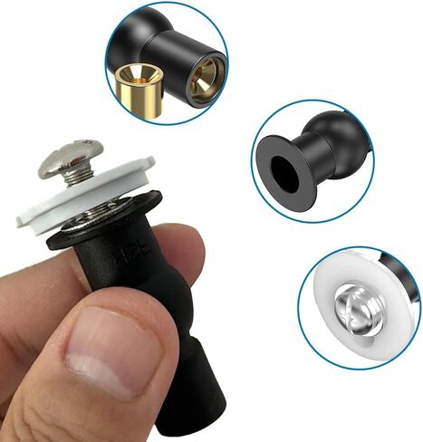 Toilet Seat Bolts Screws Set White Plastic, Ewerex Plastic Toilet Seat Hinge Bolt Screws with Plastic Nuts and Washers Parts for Top Mount Toilet Seat Hinge-2 Pcs in Saudi Arabia