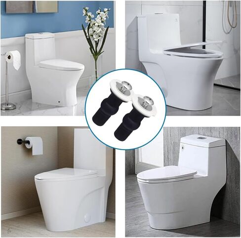 Toilet Seat Bolts Screws Set White Plastic, Ewerex Plastic Toilet Seat Hinge Bolt Screws with Plastic Nuts and Washers Parts for Top Mount Toilet Seat Hinge-2 Pcs in Saudi Arabia