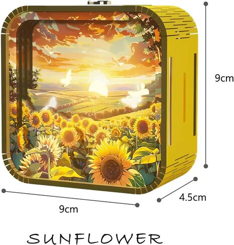 3D Wooden Puzzle Night Light,DIY 3D Puzzles for Adults with Touch Night Light, New Year Gifts, Birthday Gifts for Teen, Desk Decor for DIY Puzzle Lovers, Men and Women (Sunflower) in Saudi Arabia