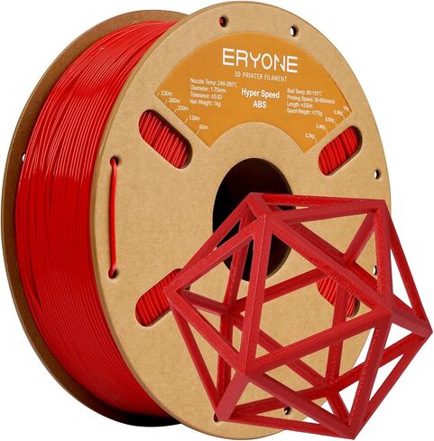 ERYONE High Speed ABS Filament 1.75mm +/- 0.03mm, 3D Printing Filament ABS Fits Most FDM Printers, 30-600mm/s Hyper Speed ABS Filament, 1kg (2.2LBS)/Spool, Grey in Saudi Arabia
