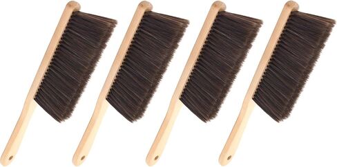 ULTECHNOVO Hand Broom Brush, 3pcs Hand Broom with Wood Handle, Horse Hair Brush Broom Handheld Dust Brush Cleaning Brush Soft Whisk Broom for Counter, Furniture, Carpet in Kuwait