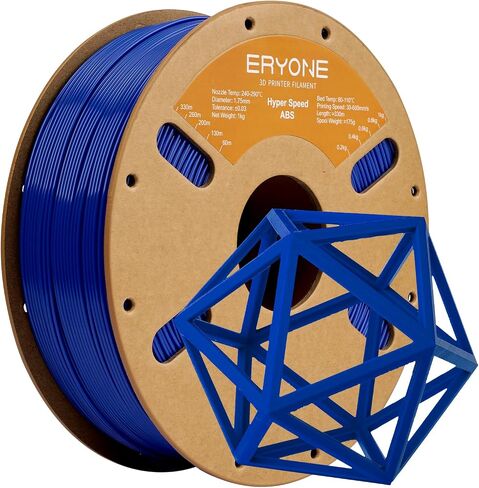ERYONE High Speed ABS Filament 1.75mm +/- 0.03mm, 3D Printing Filament ABS Fits Most FDM Printers, 30-600mm/s Hyper Speed ABS Filament, 1kg (2.2LBS)/Spool, Grey in Saudi Arabia