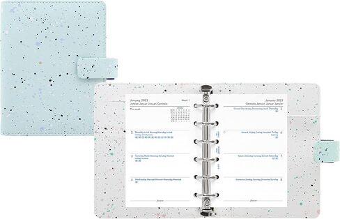 منظم تعبيرات Filofax ، حجم الجيب ، النعناع-Leather-Look ، لهجات رقائق الذهب ، ست حلقات ، مذكرات تقويم لمدة أسبوع إلى آخر ، متعدد اللغات ، 2025 (C028728-25) in Kuwait