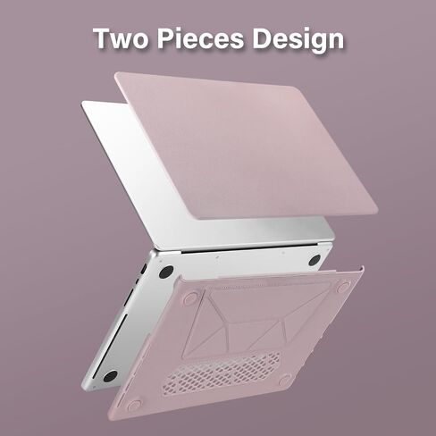 Moseso متوافق مع MacBook Pro 14 بوصة الحالة 2025 2024 2023 2022 2021 M4 M3 M1 M1 Pro Max A3112 A3185 A3401 A2918 A2992 A2779 A2442 ، PU Leather Class Hard Shell مع طية ، الوردي ، الوردي in Saudi Arabia
