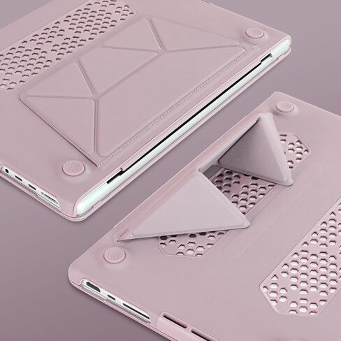Moseso متوافق مع MacBook Pro 14 بوصة الحالة 2025 2024 2023 2022 2021 M4 M3 M1 M1 Pro Max A3112 A3185 A3401 A2918 A2992 A2779 A2442 ، PU Leather Class Hard Shell مع طية ، الوردي ، الوردي in Saudi Arabia