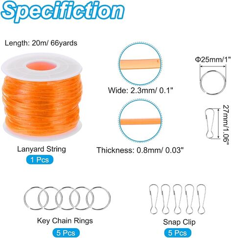 مجموعة سلسلة Patikil Lanyard ، PVC Glitters البلاستيك وضع الأسلاك الحبل ، الحرف اليدوية ، الأساور ، سلاسل المفاتيح ، الأزرق الساطع in Kuwait