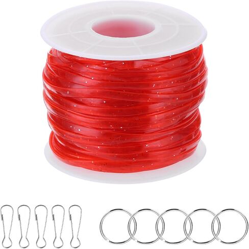 مجموعة سلسلة Patikil Lanyard ، PVC Glitters البلاستيك وضع الأسلاك الحبل ، الحرف اليدوية ، الأساور ، سلاسل المفاتيح ، الأزرق الساطع in Kuwait