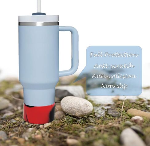 2-Pcs Silicone Bottle Boot With 4-Pcs Silicone Straw Covers, Bottom Protector Compatible With Stanley Quencher 30/40 oz Tumbler & Iceflow Water Bottle 20/30 oz with 4-Pcs Silicone Straw Covers in Saudi Arabia