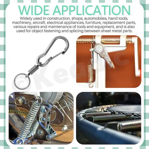 Keadic 100Pcs 25 Sizes Stainless Steel Extension Spring Assortment Set, 0.3/0.4/0.5/0.6/0.7/0.8/0.9/1/1.2mm Wire Diameter Small Mechanical Springs for Shop Home Repairs in Kuwait