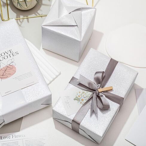 Flyhill Mini Roll Wrapp Paper -46.8sq.ft.ttl (17inch*32.8ft) - لون صلبة مع ورقة غلاف زرقاء تلق in Kuwait