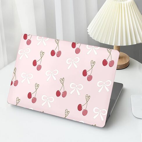 Compatible with MacBook Pro 13 Inch Case M2 2023,2022,2021-2016 A2338 M1 A2251 A2289 A2159 A1989 A1708 A1706, Cute Pink Heart Bow Plastic Plastic Hard Shell Case＋Transparent Keyboard Cover in Saudi Arabia