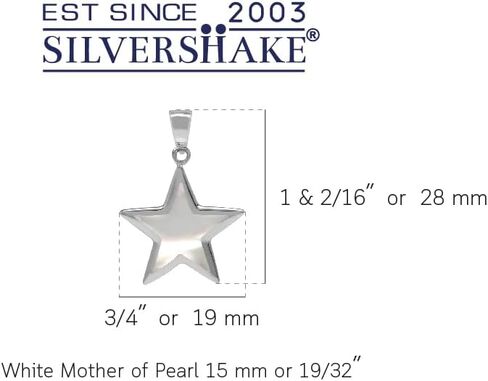 Silvershake نجمة على شكل نجمة مرصعة بالذهب الأبيض أو 18 قيراط مطلية بالذهب الأصفر 925 من الفضة الإسترليني بخمس نقاط نجمة صغيرة الحجم قلادة مجوهرات للمراهقين أو النساء in Saudi Arabia