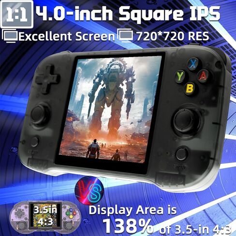 R46S Game Game Console 4.0-In 720 * 720 IPS OCA 1: 1 Screen RK3566 OpenSource System White in Kuwait