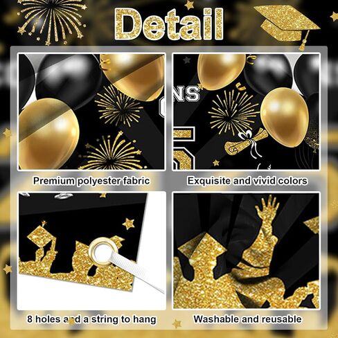 Avezano 2025 Graduation Garage Door Banner Congratulations Class of 2025 Garage Door Cover Backdrop Black Red Congrats Grad Party Decoration Background 6 x 13 ft (Black Red) in Saudi Arabia
