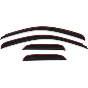 Auto Ventshade [AVS] In-Channel Ventvisor / Rain Guards | Fits 2007 - 2013 Chevrolet/GMC Silverado/Sierra 1500, 2007 - 2014 Silverado/Sierra 2500 HD/3500 HD Extended Cab- Smoke, 4 pcs. | 194040
