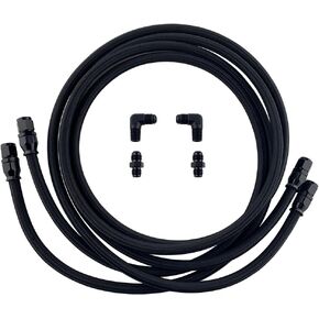 SPELAB 6AN Flexible PTFE Transmission Cooler Hose Lines Fitting, Nylon and Stainless Steel Braided Lines, Replace 4L60/700R4/TH350/TH400
