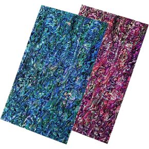 GORGECRAFT 5.5"X9.5" 2Pcs Abalone Shell Sticker Abalone Veneer Sheet Blue Purple Imitation Shells Stickers for Inlay Projects Craft Handmade Decoration with Backside Tape