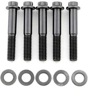 ARP 642-2250 Black Oxide 3/8-16" RH Thread 2.250" UHL 12-Point Bolt with 3/8" Socket and Washer, (Set of 5)