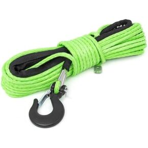 Rough Country 1/4" UTV/ATV Green Synthetic Winch Rope | 50 FT - RS142