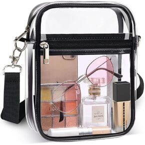 IMCUZUR Clear Bag Stadium Approved Clear Purse for Women and Men, Clear Crossbody Bag for Concerts Sporting Events