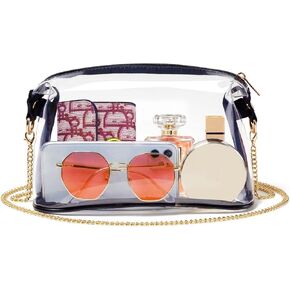 حقيبة شفافة معتمدة من Vorspack - حقيبة كروس شفافة وحقائب شفافة لطيفة للنساء، محفظة شفافة للحفلات الموسيقية والمهرجانات الرياضية in Kuwait