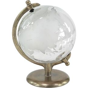Deco 79 Aluminum Globe with Tiered Base, 9" x 8" x 13", Gold