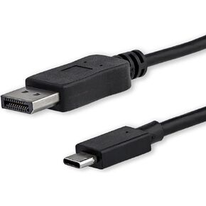 StarTech.com 3.3 ft (1 m) USB-C to DisplayPort Cable - USB Type-C to DP Video Adapter Cable - 4K 60Hz - Black