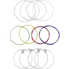 Ukulele Strings Nylon Ukulele Strings Ukulele Nylon Strings Replacement Part Accessory for Ukelele 3 full sets（Colorful，Clear，White）