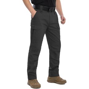 MANSDOUR Men's Cotton Hiking Tactical Pants Lightweight Stretch Military Combat Cargo Work Pants