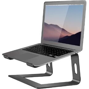 Orionstar Laptop Stand Portable Aluminum Laptop Riser Compatible with Mac MacBook Air Pro 10 to 15.6 Inch Notebook Computer, Detachable Ergonomic Elevator Holder, Black